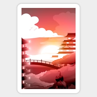 Japanese Fortress Sticker